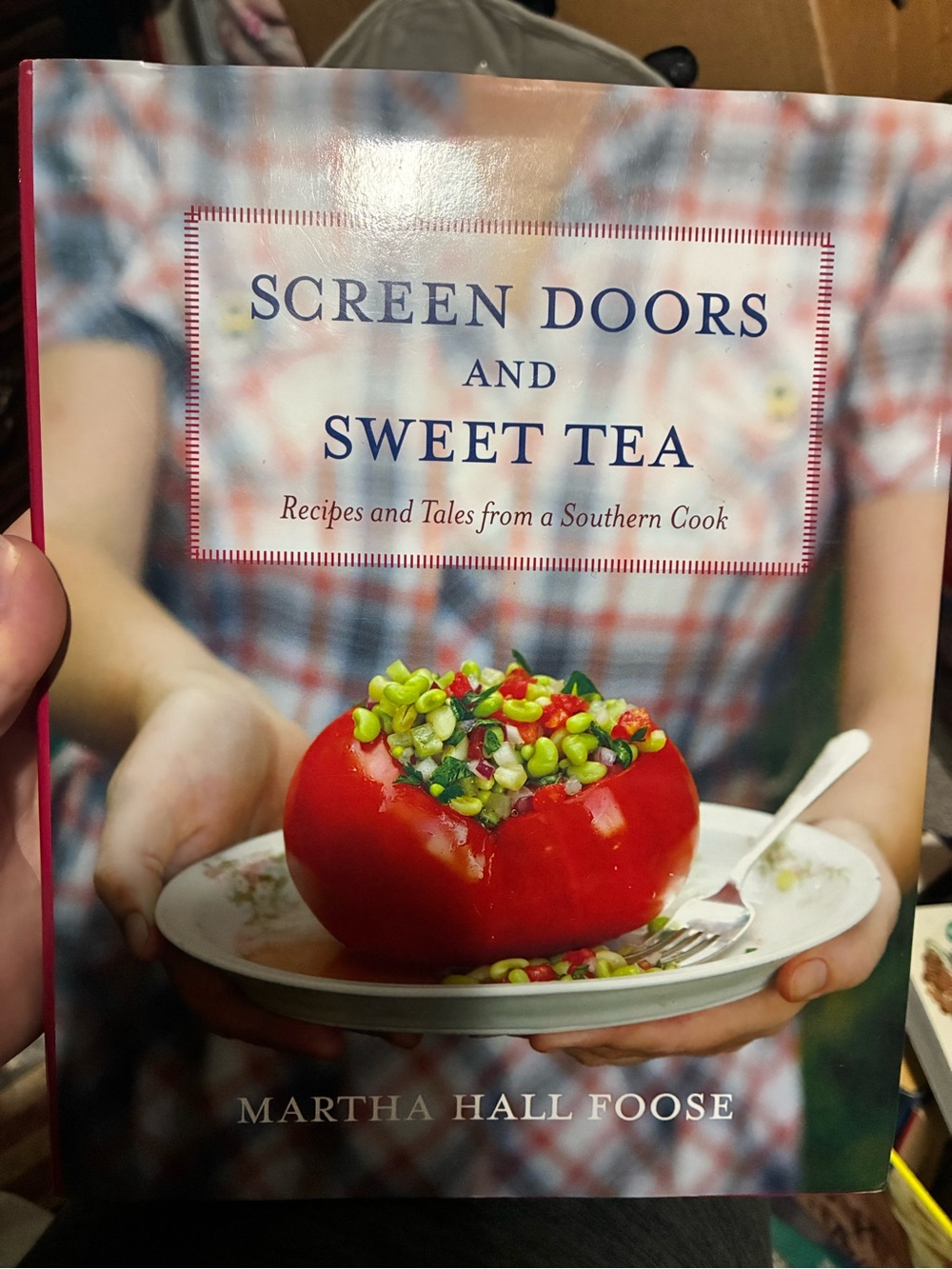 Red Hardcover Cookbook - Screen Doors and Sweet Tea
